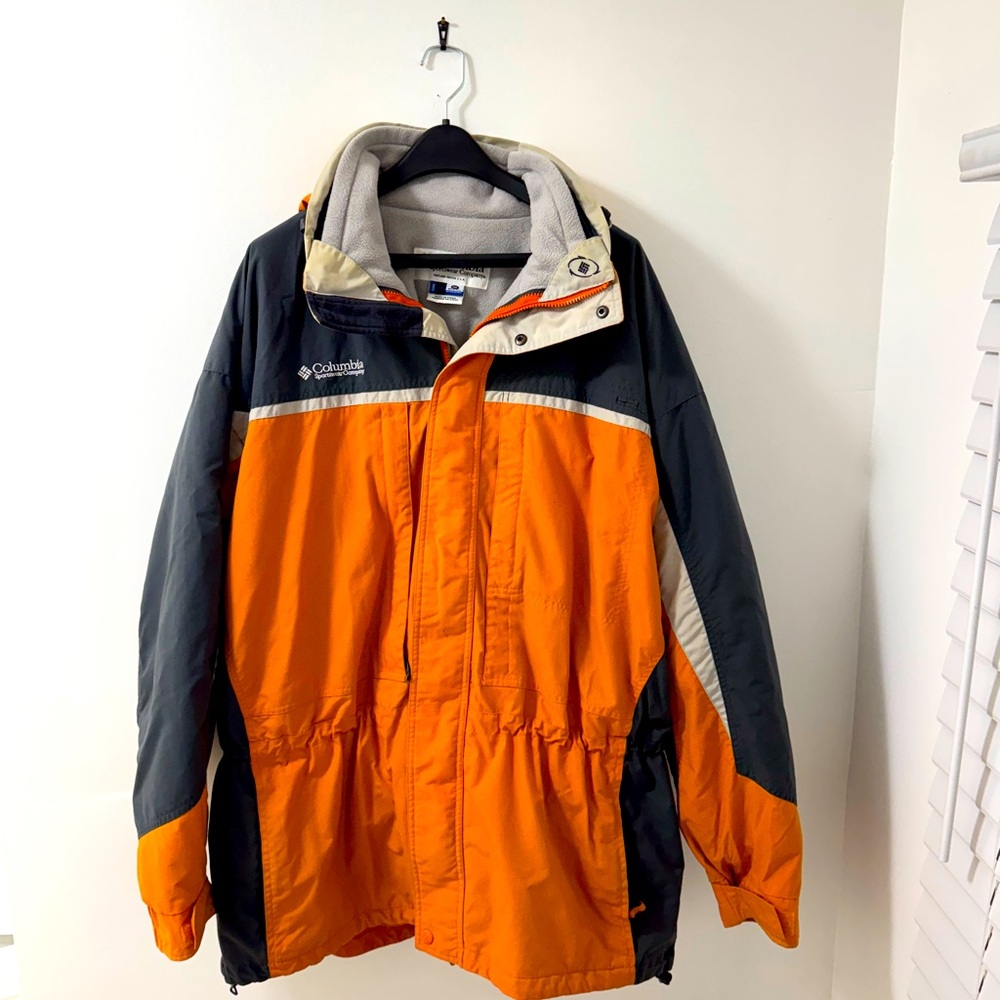 Columbia sports company 3/4 length Jacket, XXL Tall, removable lining, good cond